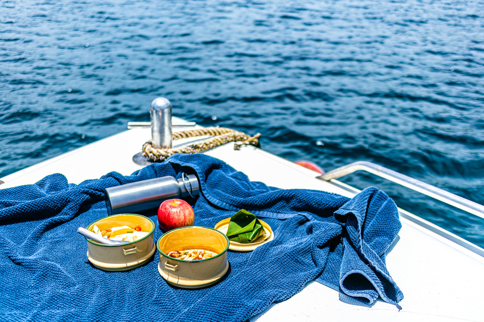 pic nic in barca mare